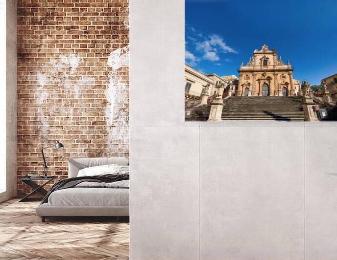 Chiesa di San Pietro Church in Modica Sicily Italy under blue sk by Marco Brivio