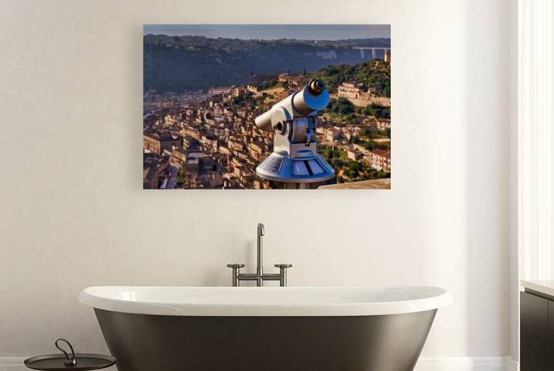 View of Modica Sicily Italy from a lookout point by Marco Brivio