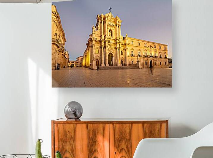 Syracuse Cathedral on Ortygia Island during evening light by Marco Brivio
