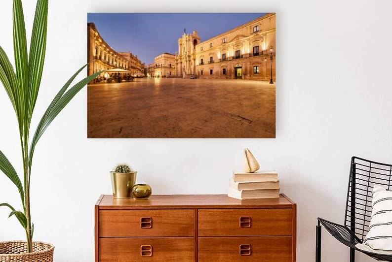 Syracuse Ortygia Island with Cathedral at dusk in Sicily Italy by Marco Brivio
