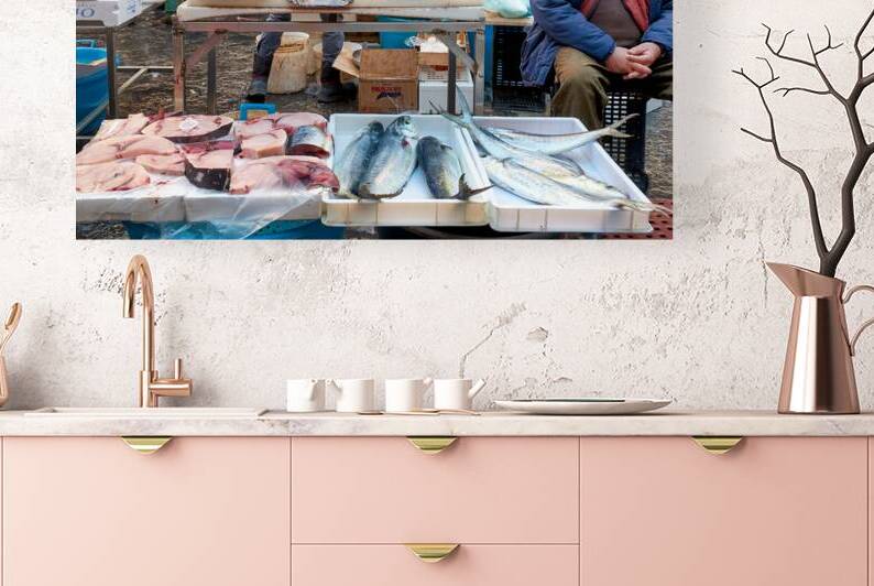 Fresh fish and meat market in Catania Sicily during the day by Marco Brivio