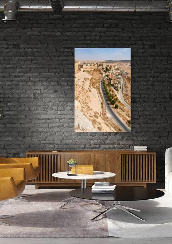 Kerak Castle shows the land and buildings around it in Jordan by Marco Brivio