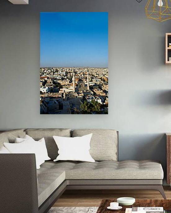 View of Madaba in Jordan shows city layout and buildings by Marco Brivio