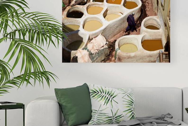 Tannery work at Sidi Moussa in Fez Morocco by Marco Brivio