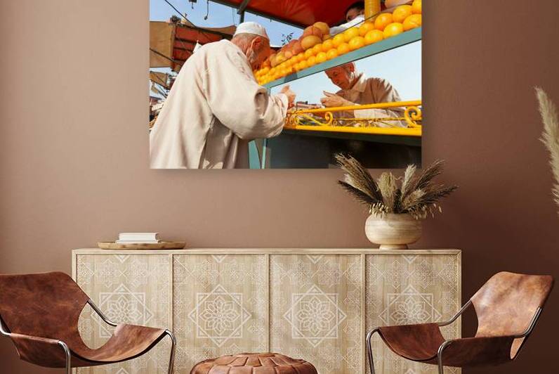 Fresh orange juice stall in Djema el Fnaa square in Marrakesh M by Marco Brivio