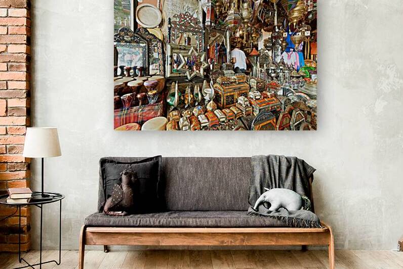 Exploring a souvenir shop in the old town of Marrakesh Morocco by Marco Brivio