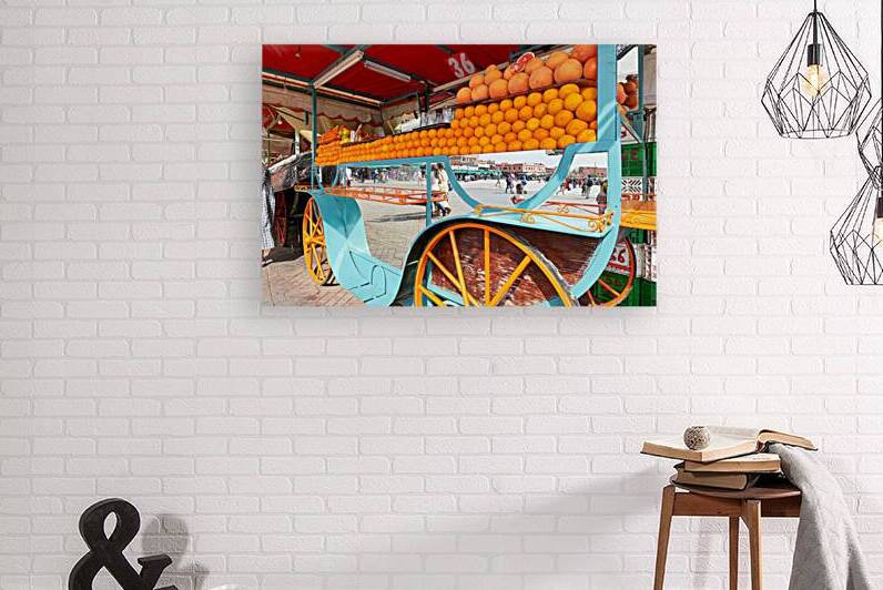 Fresh orange juice stall in Djema el Fnaa square Marrakesh by Marco Brivio