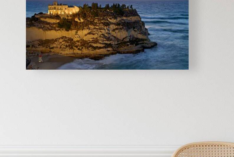 Santa Maria dellIsola Monastery in Tropea Calabria Italy at dus by Marco Brivio