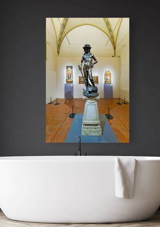 Bronze statue of David by Donatello at Museo Nazionale del Barge by Marco Brivio