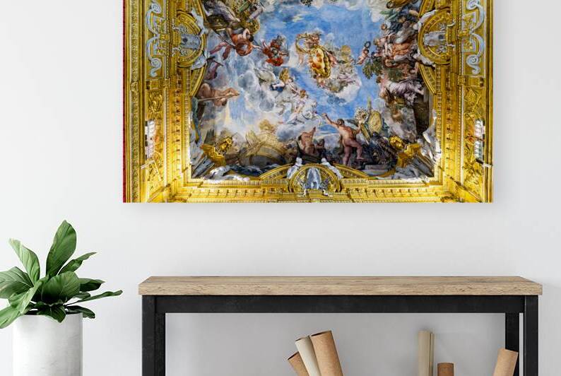 Artwork on the ceiling of Sala di Marte in Palazzo Pitti in Flor by Marco Brivio