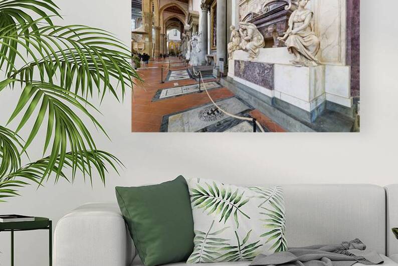 Michelangelos tomb at Basilica di Santa Croce in Florence Italy by Marco Brivio