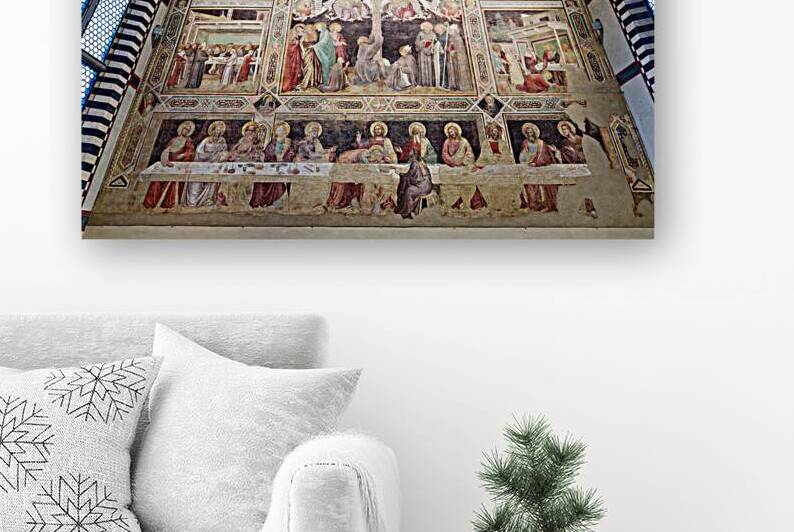 Frescos by Taddeo Gaddi in Basilica di Santa Croce in Florence by Marco Brivio