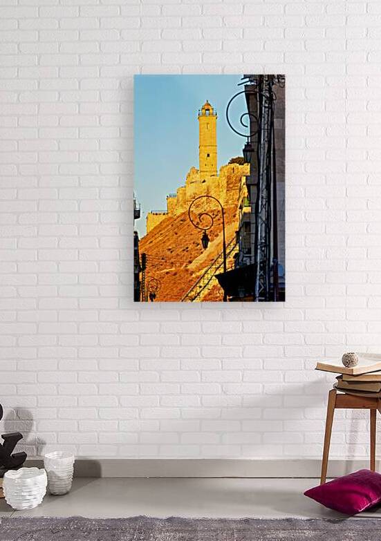 View of Aleppo Citadel from downtown at sunset by Marco Brivio