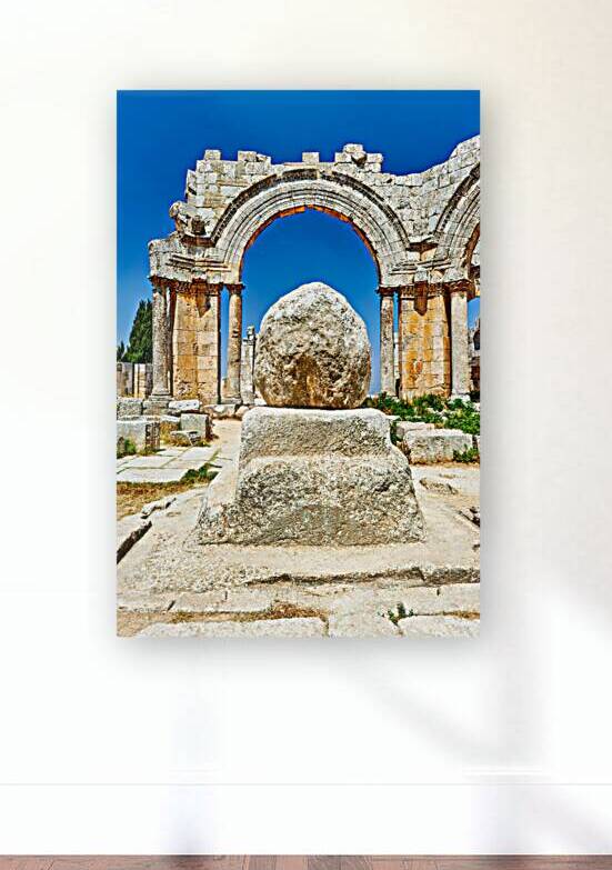 Visit to Church of Saint Simeon Stylites in Syria on a clear day by Marco Brivio