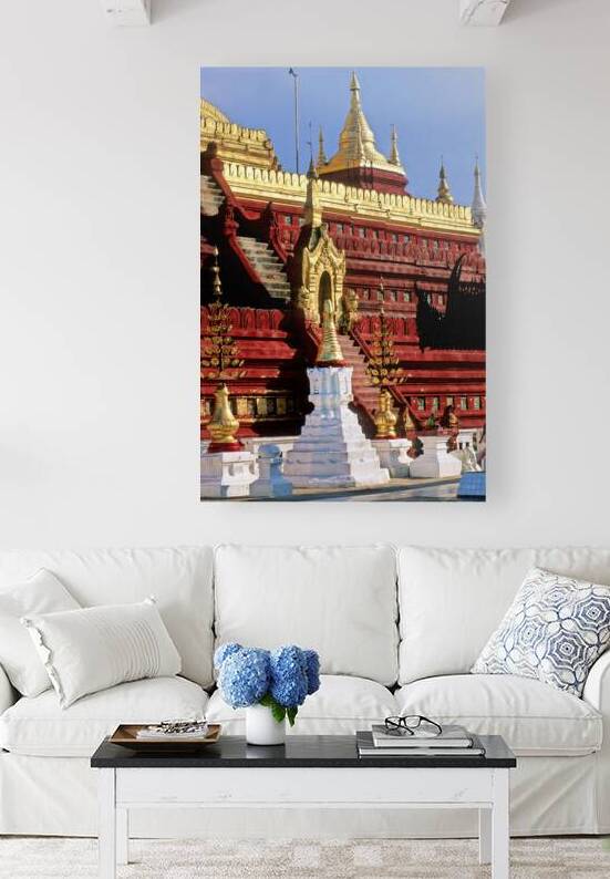 Shwezigon Paya in Bagan Myanmar during sunny day by Marco Brivio