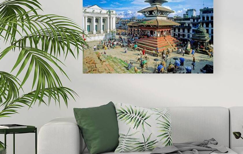 Visitors gather at Durbar Square in Kathmandu Nepal during the  by Marco Brivio