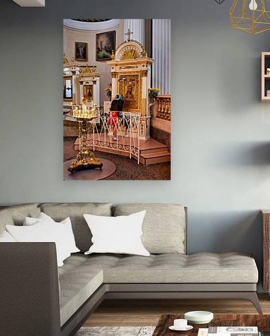 Worship at alexander nevsky lavra in st. petersburg by Marco Brivio