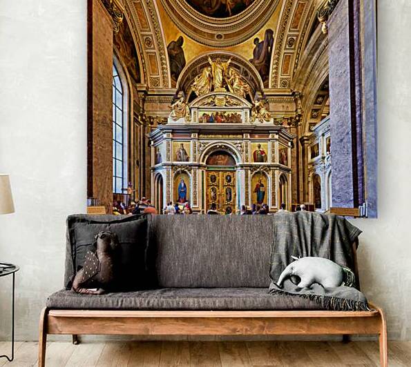 Visitors admire St. Isaacs Cathedral in Saint Petersburg by Marco Brivio