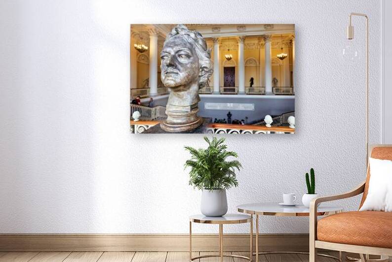 Sculpture of a historical figure in St. Petersburg Museum by Marco Brivio