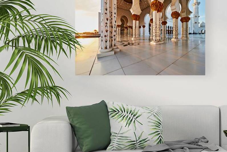 Sheikh Zayed Grand Mosque in Abu Dhabi during sunset by Marco Brivio