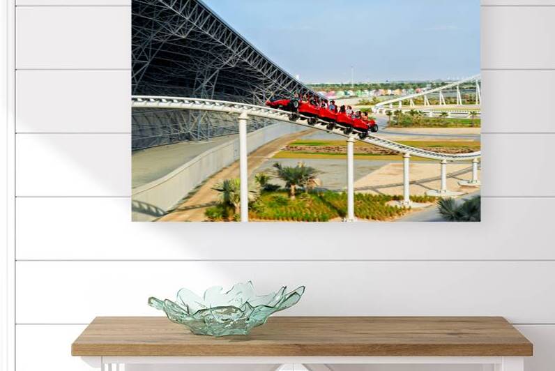 Ferrari World roller coaster ride in Abu Dhabi with guests by Marco Brivio