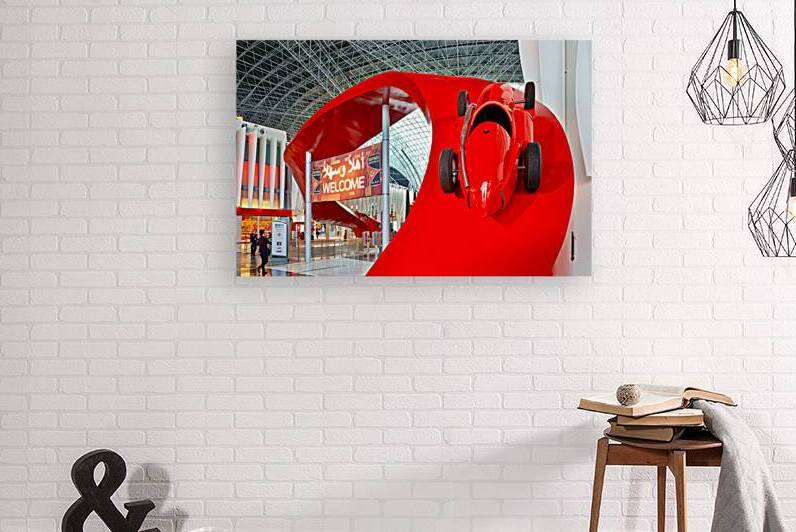 Welcome sign at Ferrari World in Abu Dhabi by Marco Brivio