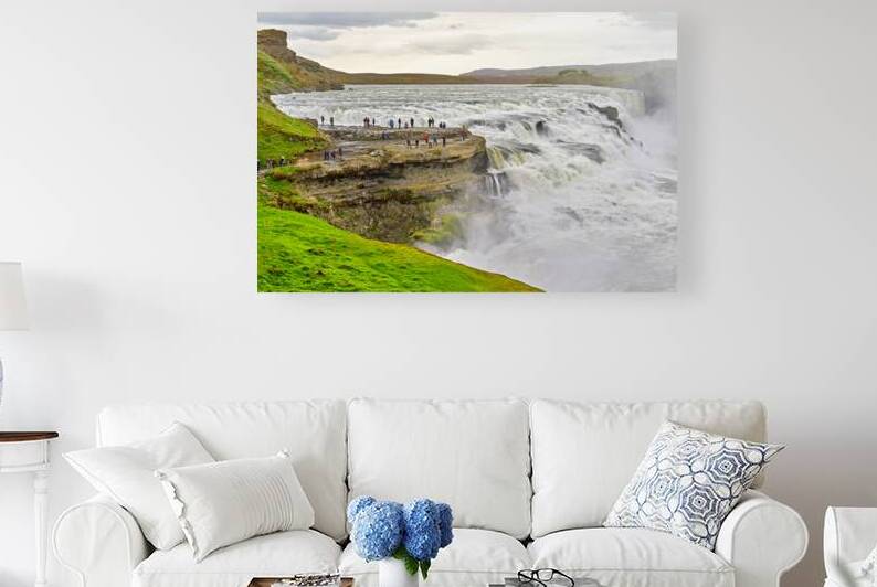 Visit to Gullfoss Waterfall in Iceland on a cloudy day by Marco Brivio