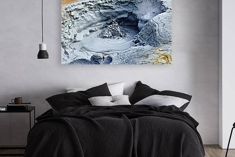 Hverir hot springs steam and mud activity in Iceland by Marco Brivio