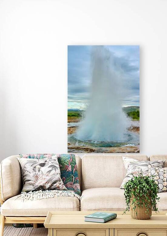 Strokkur geyser erupts in Iceland during summer by Marco Brivio