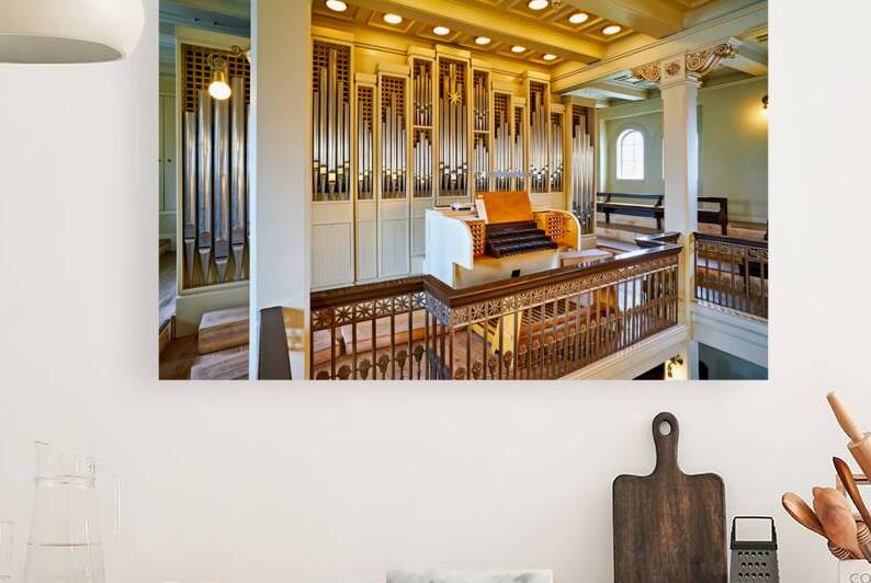 Domkirkjan Church organ in Reykjavik Iceland during a service by Marco Brivio
