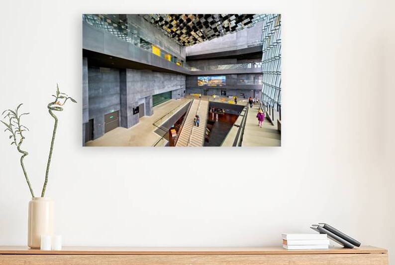 Exploring Harpa Opera House in Reykjavik Iceland during the day by Marco Brivio