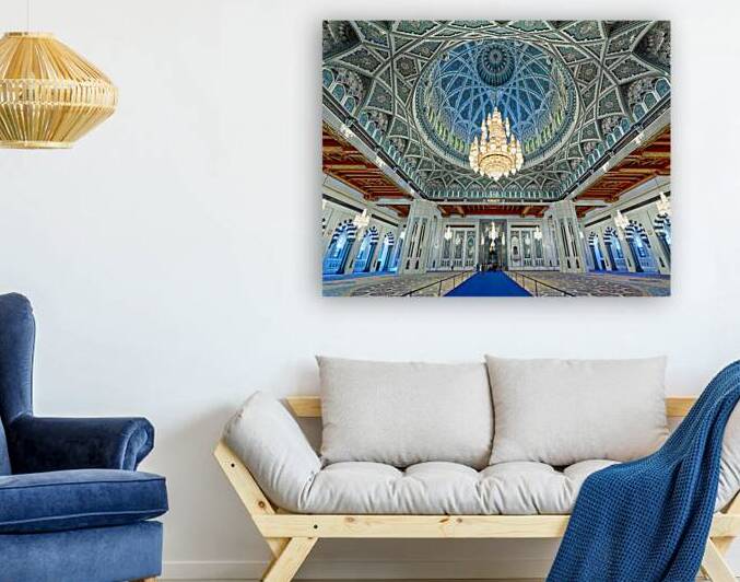 Sultan Qaboos Grand Mosque interior view in Muscat Oman by Marco Brivio