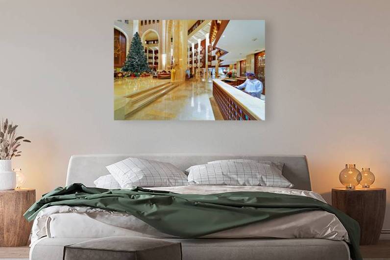 Luxury hotel lobby during holiday season in Oman by Marco Brivio