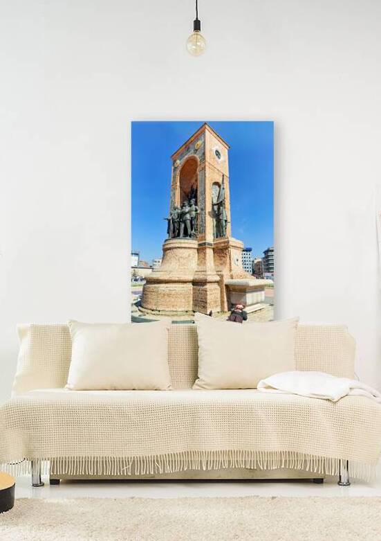 Republic monument at taksim square in istanbul turkey by Marco Brivio