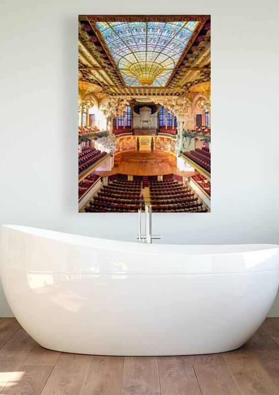 Concert hall view in Palau de la Musica Catalana Barcelona by Marco Brivio