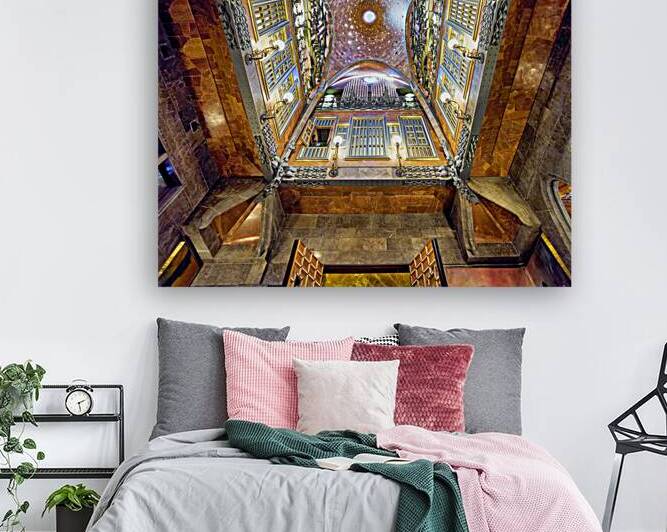 View of interior design in Palau Guell by Gaudi in Barcelona by Marco Brivio