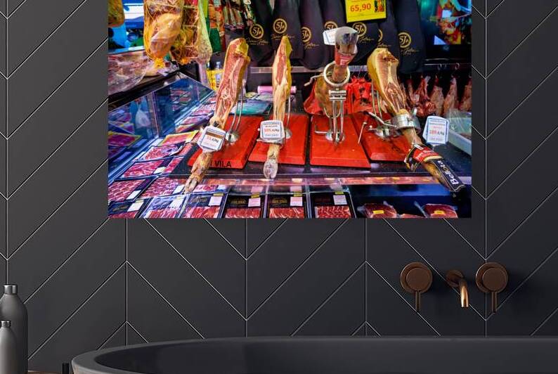Iberico Ham at Mercat de Sant Josep Barcelona by Marco Brivio