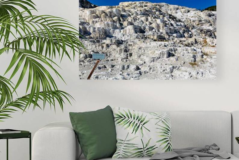 Minerva Terrace shows the limestone formations in Yellowstone by Marco Brivio