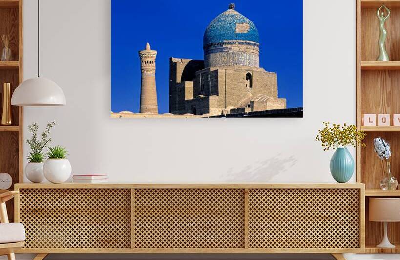 Historic buildings in Bukhara Uzbekistan on a clear day by Marco Brivio