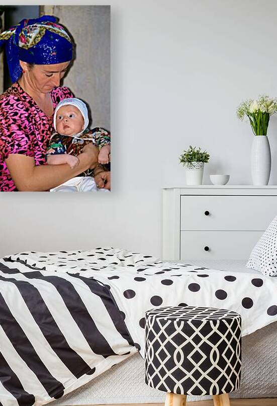 Mother and baby in Khiva Uzbekistan during daily life by Marco Brivio