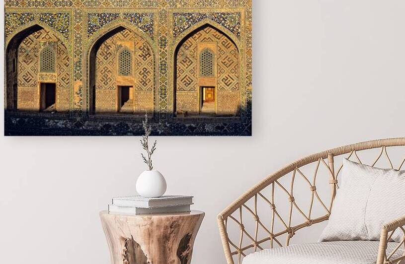 Madrasa architecture in Samarkand shows detailed design work by Marco Brivio