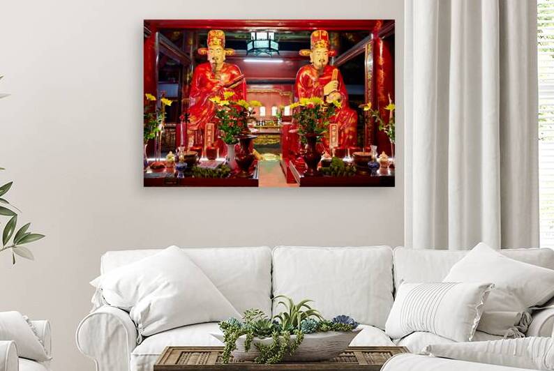 Statues in a temple in Hanoi Vietnam during daytime by Marco Brivio