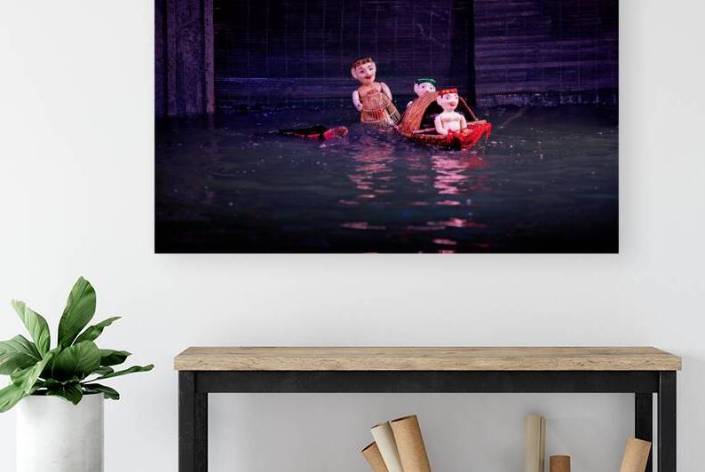 Vietnamese water puppetry show in Hanoi with puppets on water by Marco Brivio