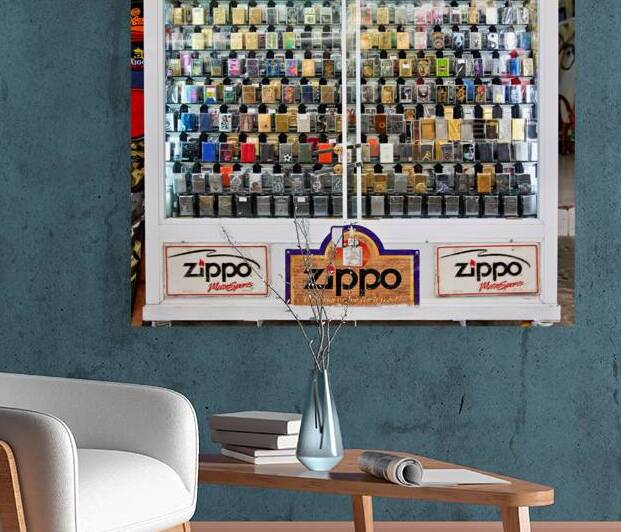 Collection of Zippo lighters in Ho Chi Minh City shop by Marco Brivio