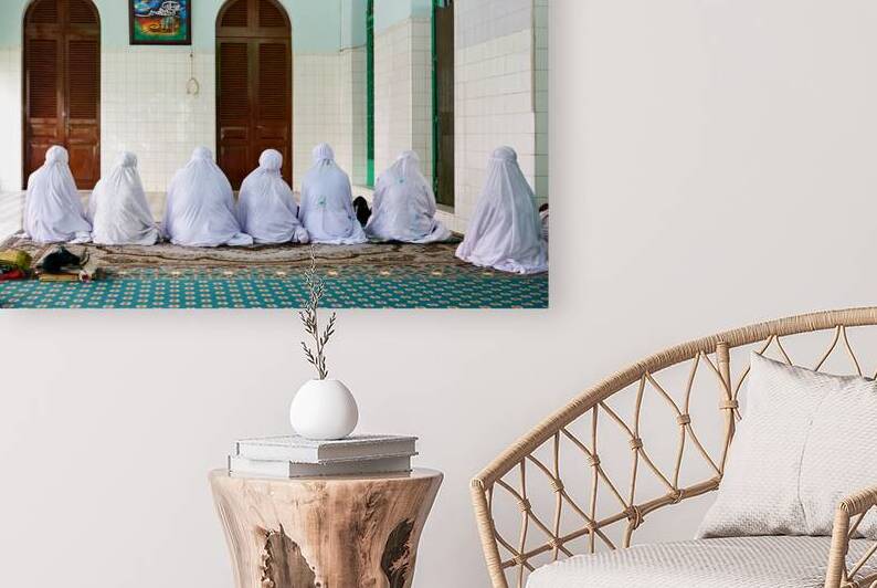 Women pray in a mosque in Ho Chi Minh City Vietnam by Marco Brivio