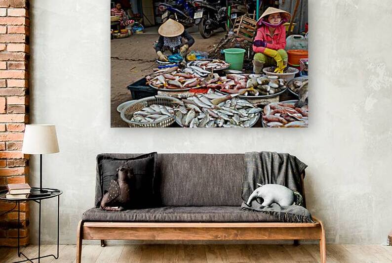 Fish market in Phu Quoc with local vendors working by Marco Brivio