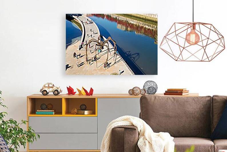 Maman sculpture by Louise Bourgeois near Nervion River in Bilbao by Marco Brivio