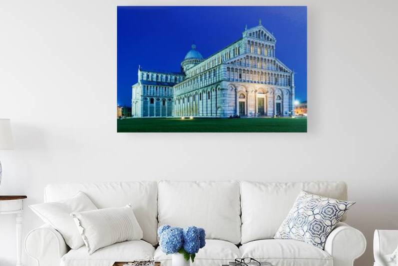 Cathedral at sunset in Piazza dei Miracoli in Pisa Italy by Marco Brivio