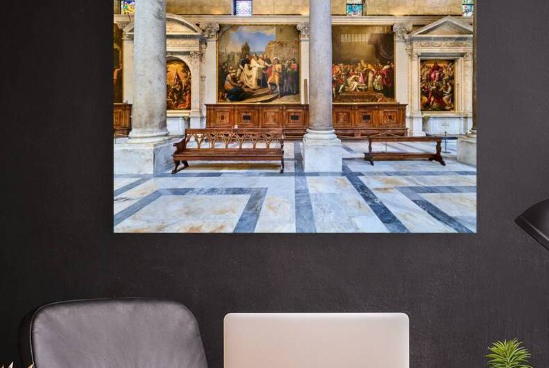 Interior of the Cathedral in Pisa Tuscany Italy shows art by Marco Brivio