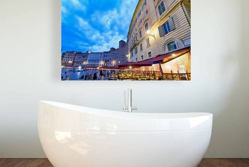 Sunset at Piazza del Campo in Siena Tuscany Italy by Marco Brivio